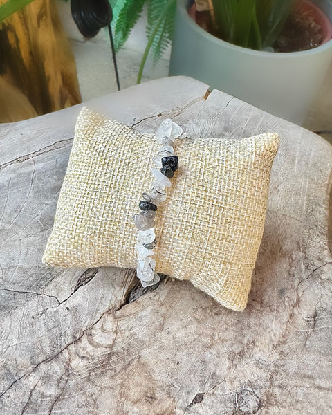 Tourmalated Quartz Chip Bracelet