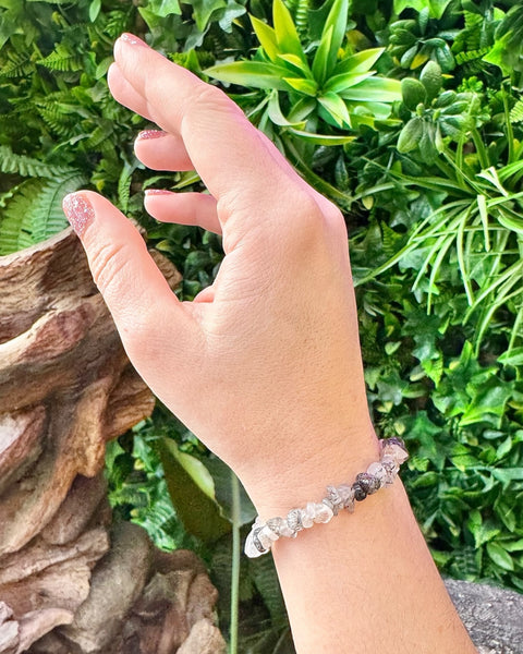 Tourmalated Quartz Chip Bracelet