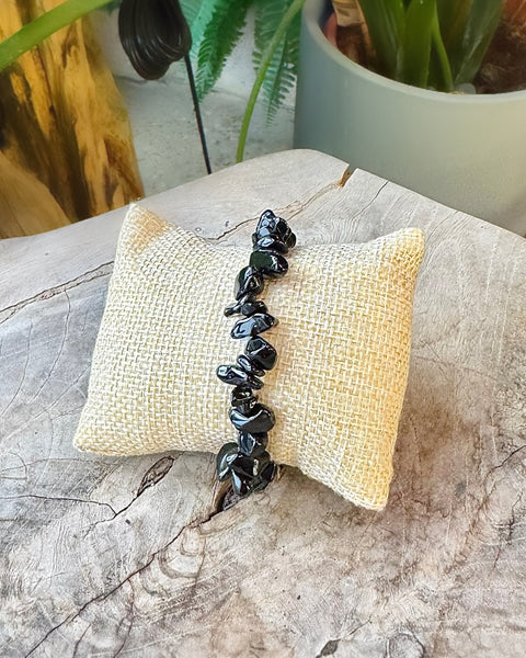 Obsidian Chip Bracelet