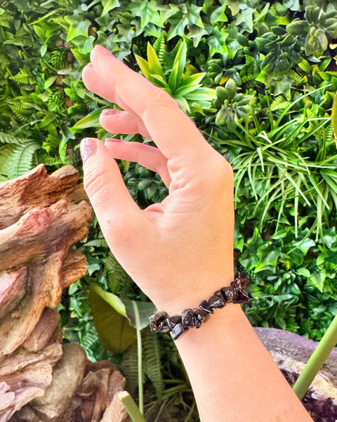 Obsidian Chip Bracelet