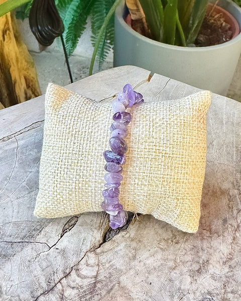 Amethyst Chip Bracelet