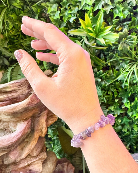 Amethyst Chip Bracelet