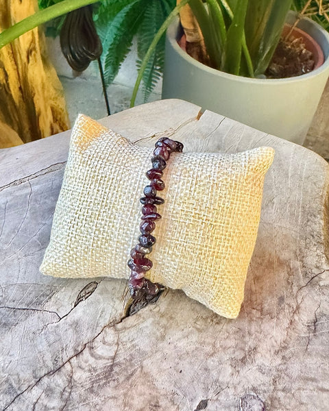 Garnet Chip Bracelet