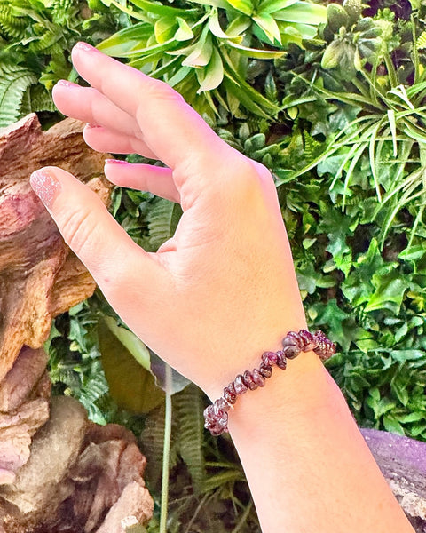 Garnet Chip Bracelet