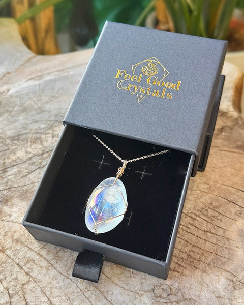 Aura Quartz Gold Necklace