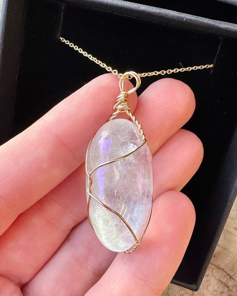 Aura Quartz Gold Necklace