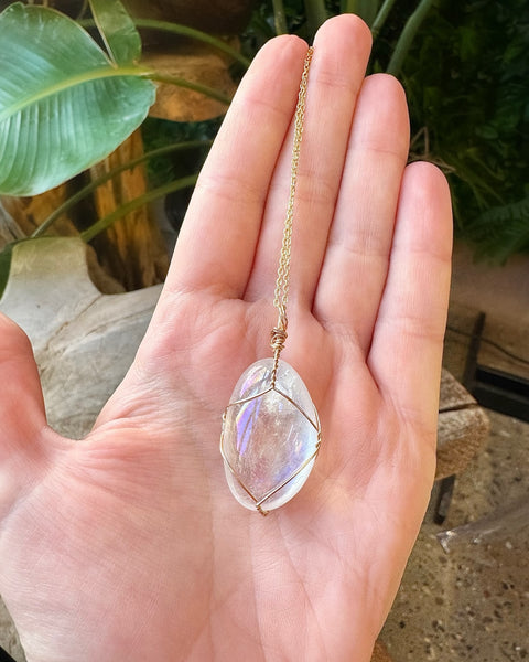 Aura Quartz Gold Necklace