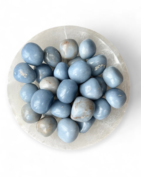 Angelite tumble stone