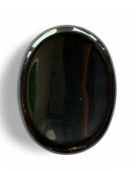 Hematite crystal thumb / worry stone