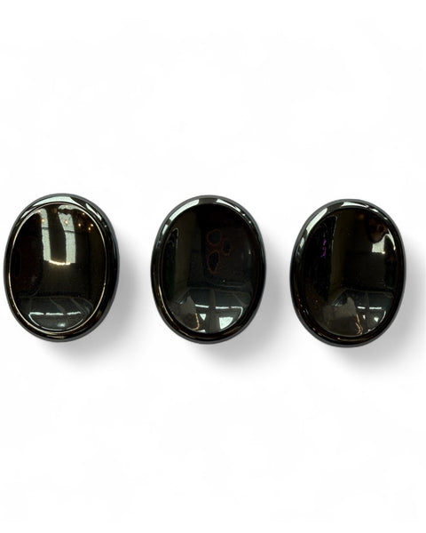 Hematite crystal thumb / worry stone