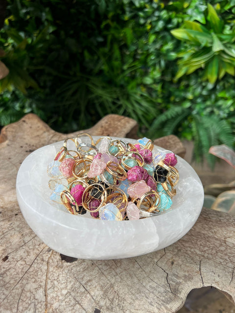Adjustable Wire Wrapped Rings - Sizes N-R
