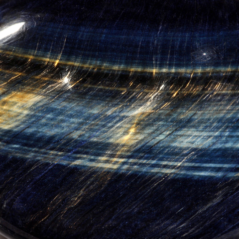 Blue tigers eye close up