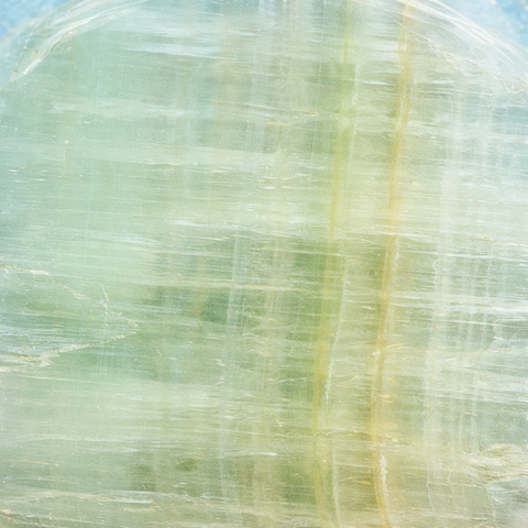 Pistachiio calcite close up