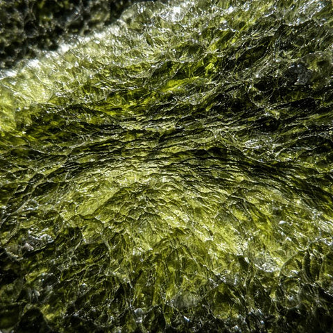 Moldavite close up