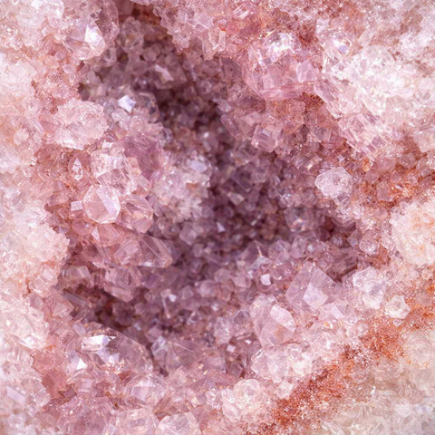 Pink amethyst close up