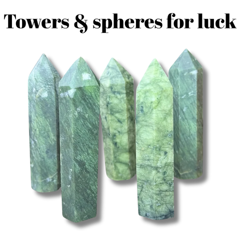 Green jade crystal towers