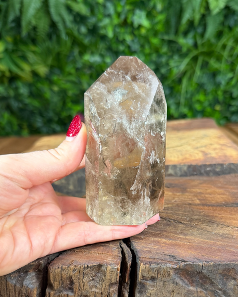 Citrine towers with inclusions