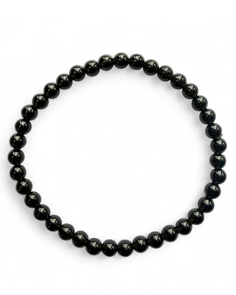 Obsidian beaded bracelet - small bead