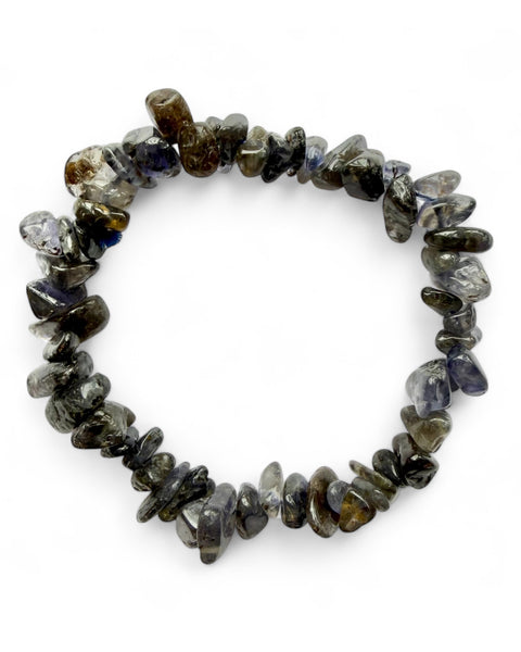 Iolite chip bracelet