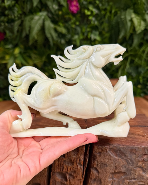 Jade horse carving