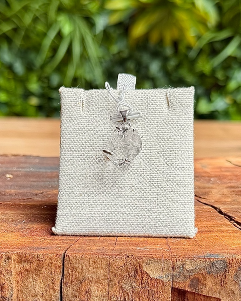 Herkimer diamond & sterling silver pendants