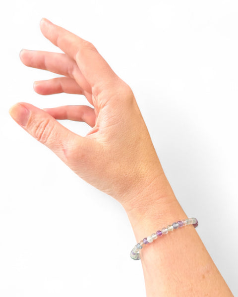 Fluorite beaded bracelet - small bead