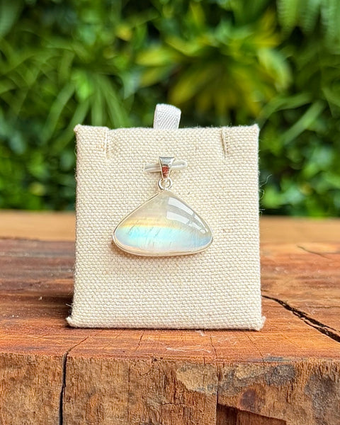 Moonstone pendant with sterling sliver - triangle shape