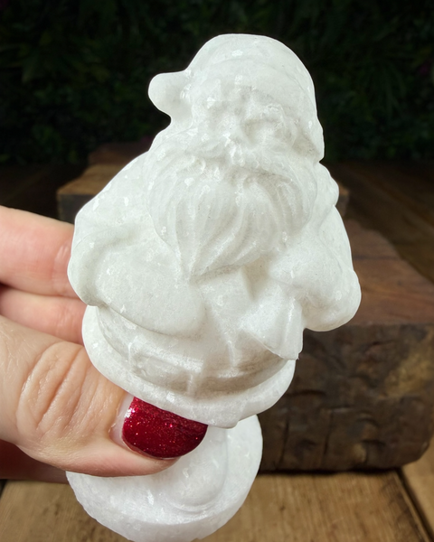 White jade Santa carving