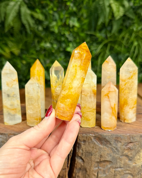 Golden healer quartz towers