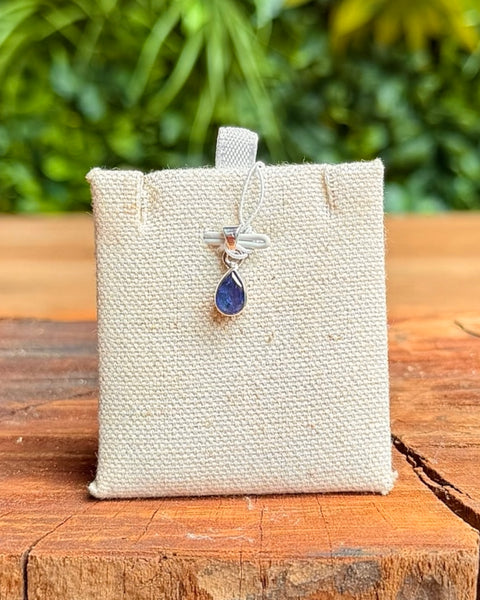 Tanzanite pendant in sterling silver- tear drop cut