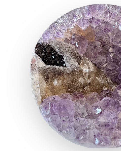 Amethyst, agate & calcite sphere (S5)