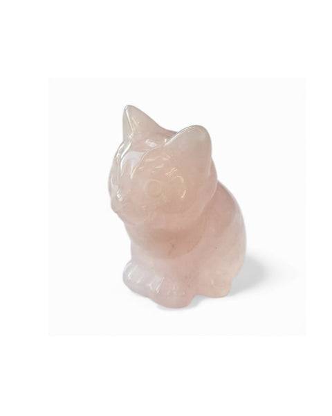 Mini sitting cat carving