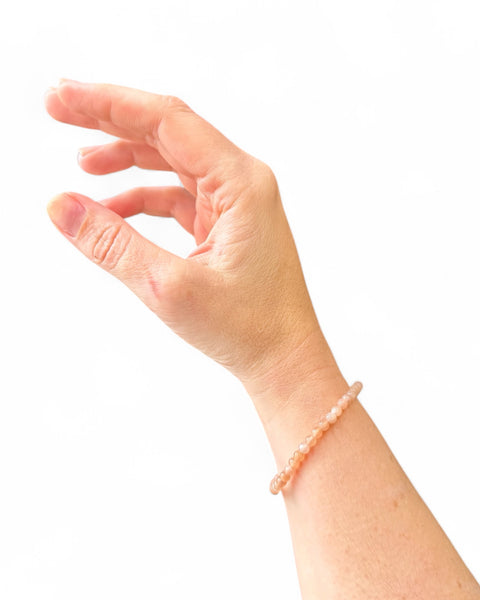 Sunstone beaded bracelet - small bead