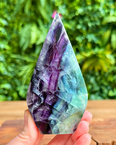 High grade fluorite flame carvings