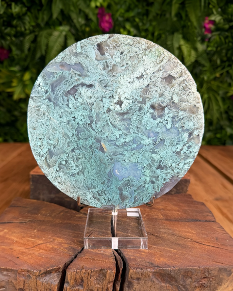 Moss agate plates