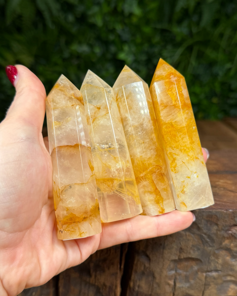 Golden healer quartz towers