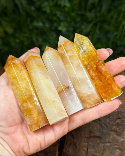 Golden healer quartz towers