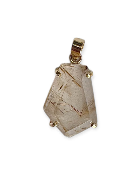 Rutile quartz pendant