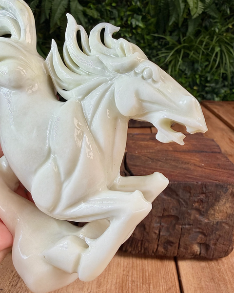 Jade horse carving