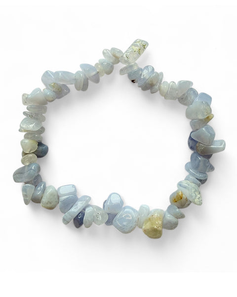 Blue lace agate chip bracelet