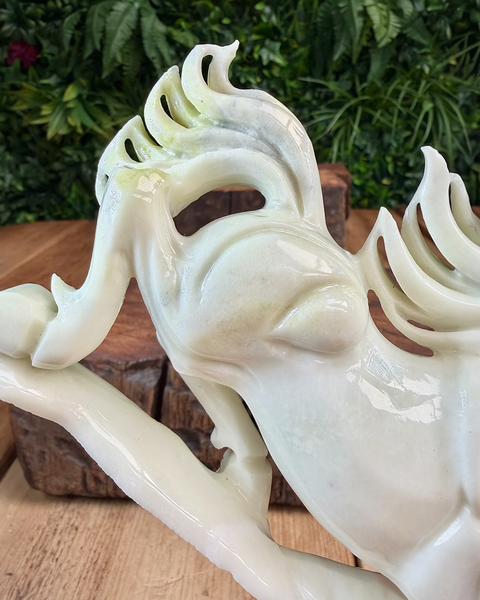 Jade horse carving