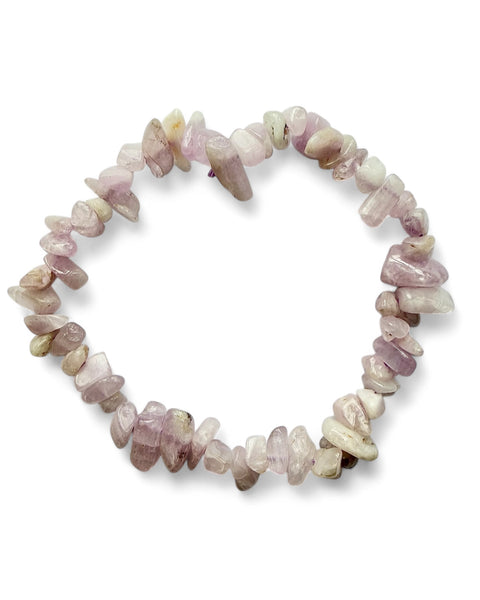 Kunzite chip bracelet