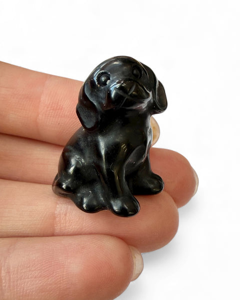 Dog mini pocket crystal carving