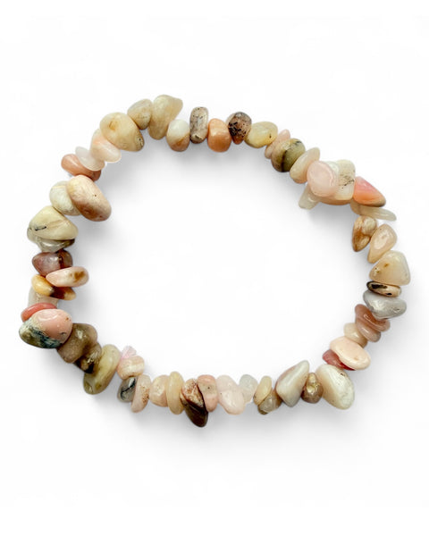 Pink opal chip bracelet