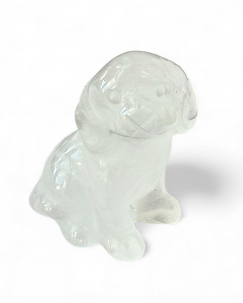 Dog mini pocket crystal carving
