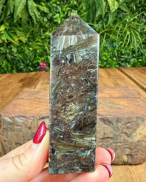 Arfvedsonite & garnet towers