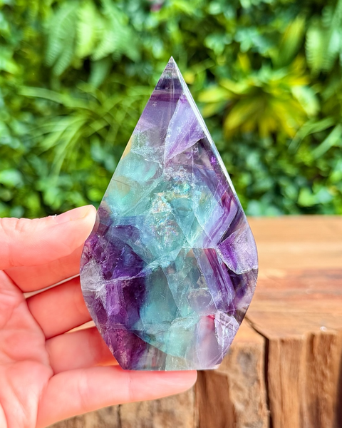 High grade fluorite flame carvings