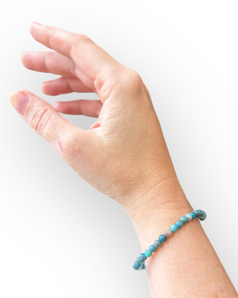 Apatite beaded bracelet - small bead