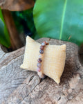 Beaded bracelet made of brown pattern agate