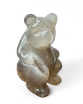 Crystal bear figurine on a white background